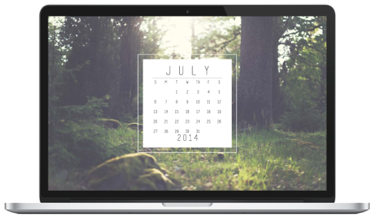 July 2014 Desktop Calendar Rad Maverix